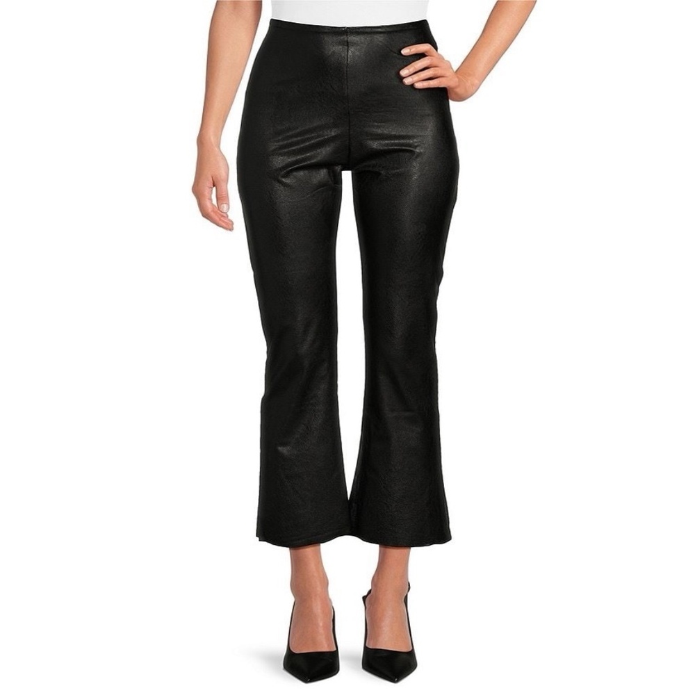 Commando Faux Leather Crop Flare leggings Size Large